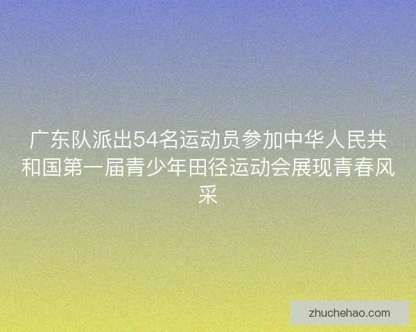 广东队派出54名运动员参加中华人民共和国第一届青少年田径运动会展现青春风采